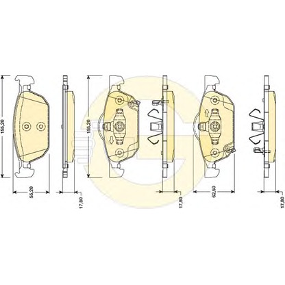 Photo Brake Pad Set, disc brake GIRLING 6134762