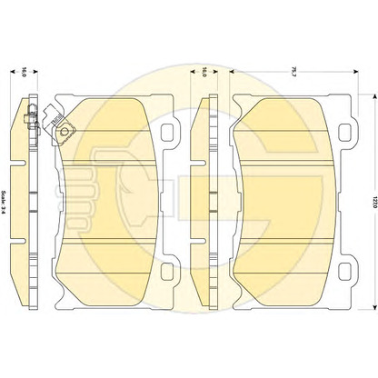 Photo Brake Pad Set, disc brake GIRLING 6135049