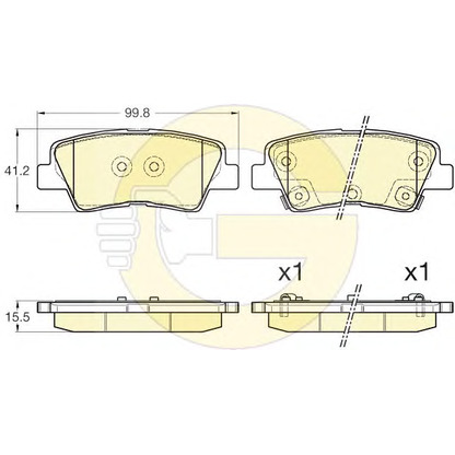 Photo Brake Pad Set, disc brake GIRLING 6135375