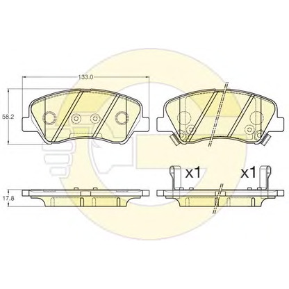 Photo Brake Pad Set, disc brake GIRLING 6135485