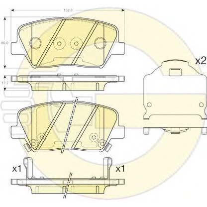 Photo Brake Pad Set, disc brake GIRLING 6135495