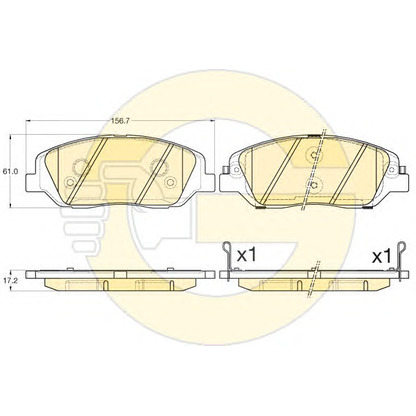 Photo Brake Pad Set, disc brake GIRLING 6135746