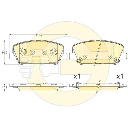 Photo Brake Pad Set, disc brake GIRLING 6135826