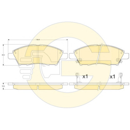 Photo Brake Pad Set, disc brake GIRLING 6136136