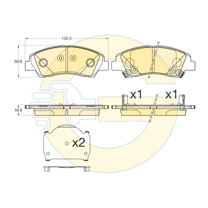 Photo Brake Pad Set, disc brake GIRLING 6136186