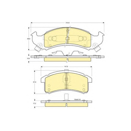 Photo Brake Pad Set, disc brake GIRLING 6140005