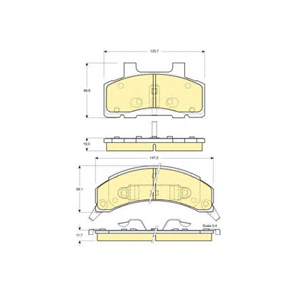 Photo Kit de plaquettes de frein, frein à disque GIRLING 6140054