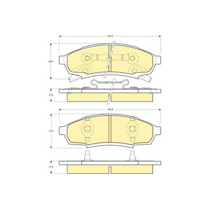 Photo Brake Pad Set, disc brake GIRLING 6140149