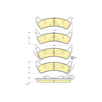 Photo Brake Pad Set, disc brake GIRLING 6140415