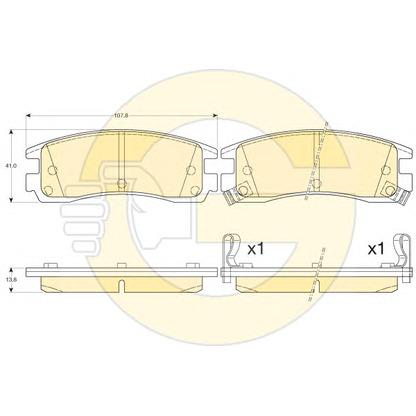 Photo Brake Pad Set, disc brake GIRLING 6140989