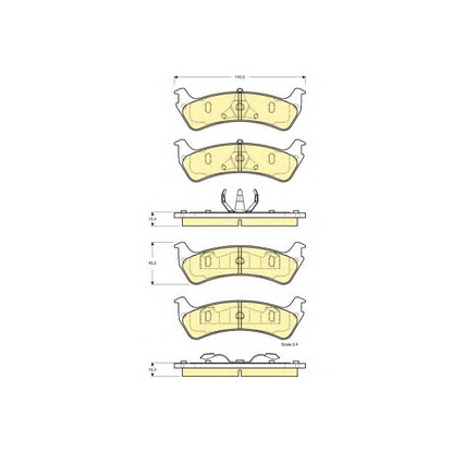 Photo Kit de plaquettes de frein, frein à disque GIRLING 6141235