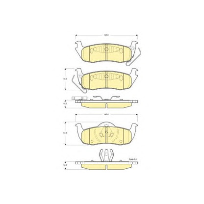 Photo Brake Pad Set, disc brake GIRLING 6141375