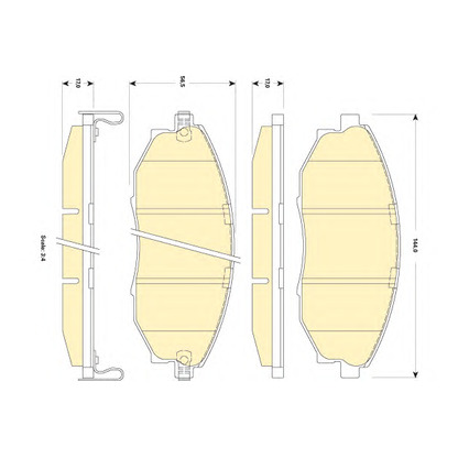 Photo Brake Pad Set, disc brake GIRLING 6141799