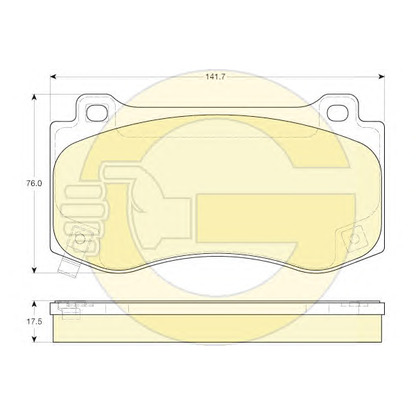 Photo Brake Pad Set, disc brake GIRLING 6144496