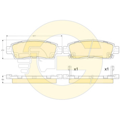 Photo Brake Pad Set, disc brake GIRLING 6144557