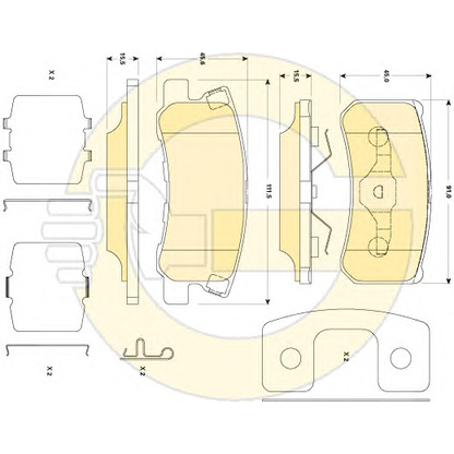 Photo Brake Pad Set, disc brake GIRLING 6146009