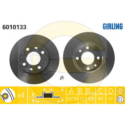 Photo Brake Set, disc brakes GIRLING 6410521