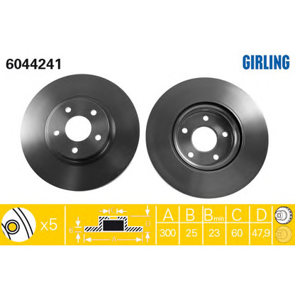 Photo Kit de freins, frein à disques GIRLING 6411882