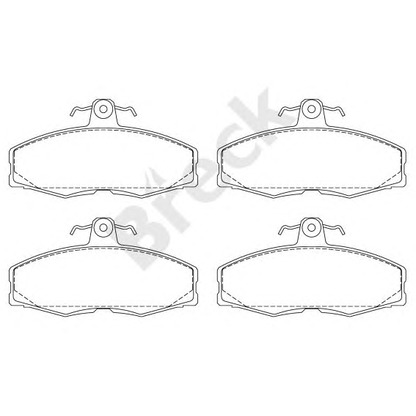 Photo Brake Pad Set, disc brake BRECK 208610070200