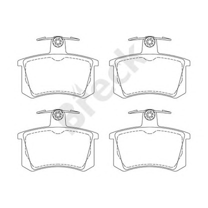 Photo Brake Pad Set, disc brake BRECK 211440070400