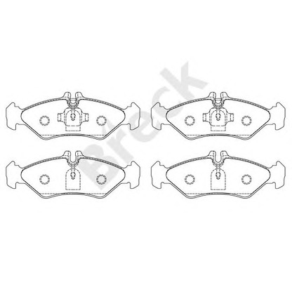 Photo Brake Pad Set, disc brake BRECK 216210070510