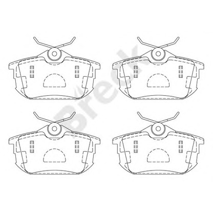 Photo Brake Pad Set, disc brake BRECK 218610070410