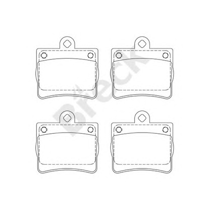 Photo Brake Pad Set, disc brake BRECK 219000070200