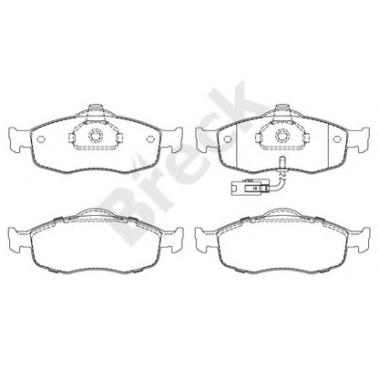 Photo Brake Pad Set, disc brake BRECK 230710070110