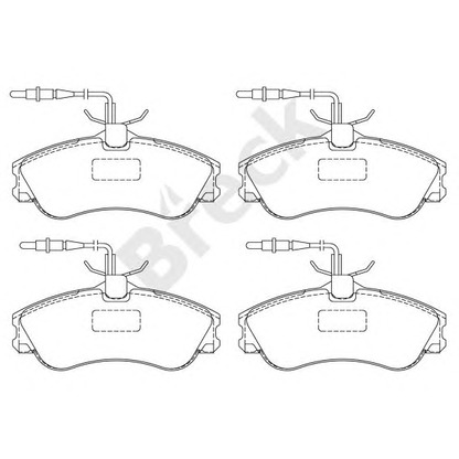 Zdjęcie Zestaw klocków hamulcowych, hamulce tarczowe BRECK 231240070110