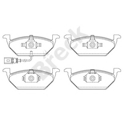 Photo Brake Pad Set, disc brake BRECK 231310070210