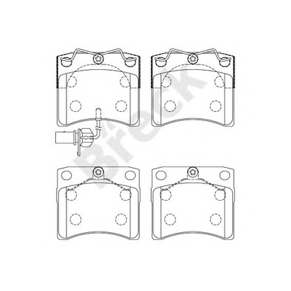 Photo Kit de plaquettes de frein, frein à disque BRECK 231760070310