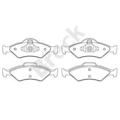 Photo Brake Pad Set, disc brake BRECK 232000070200