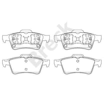 Photo Brake Pad Set, disc brake BRECK 234820070200