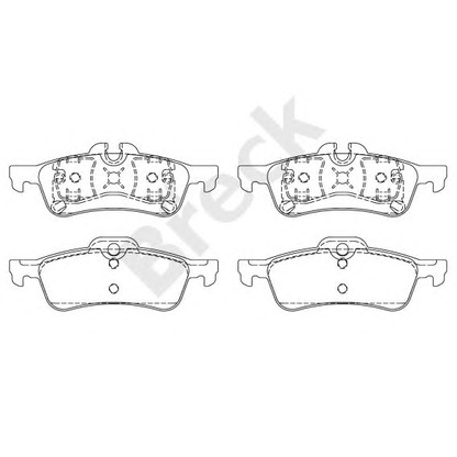 Photo Brake Pad Set, disc brake BRECK 237160070400