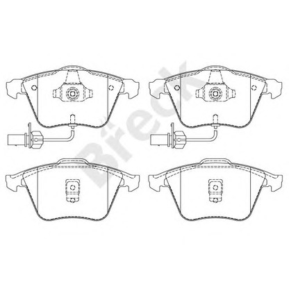 Foto Bremsbelagsatz, Scheibenbremse BRECK 237620070110