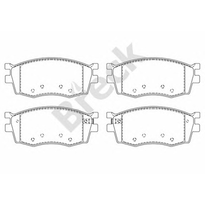 Photo Brake Pad Set, disc brake BRECK 243170070200