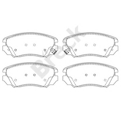 Photo Brake Pad Set, disc brake BRECK 244150070110