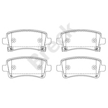 Photo Brake Pad Set, disc brake BRECK 244210070420