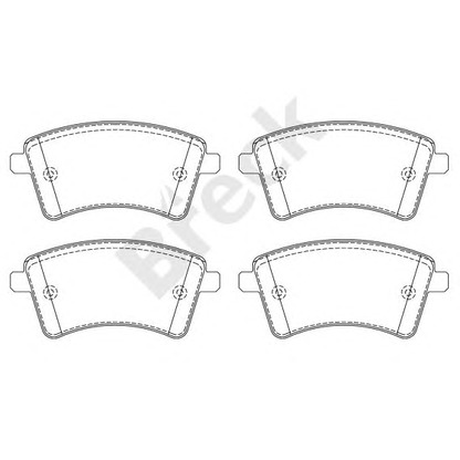 Photo Brake Pad Set, disc brake BRECK 246930070100