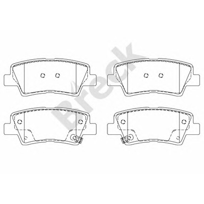 Photo Brake Pad Set, disc brake BRECK 249340070200