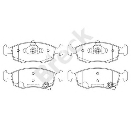 Photo Brake Pad Set, disc brake BRECK 253230070210