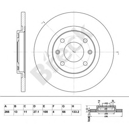 Foto Disco de freno BRECK BR031SA100