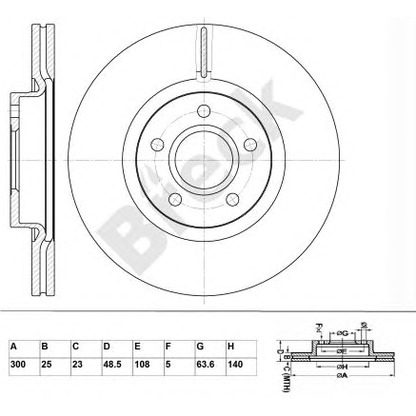 Photo Brake Disc BRECK BR355VA100