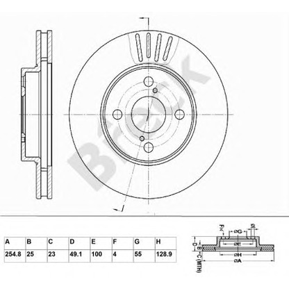 Фото Тормозной диск BRECK BR378VA100