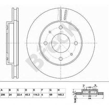 Photo Brake Disc BRECK BR380VA100