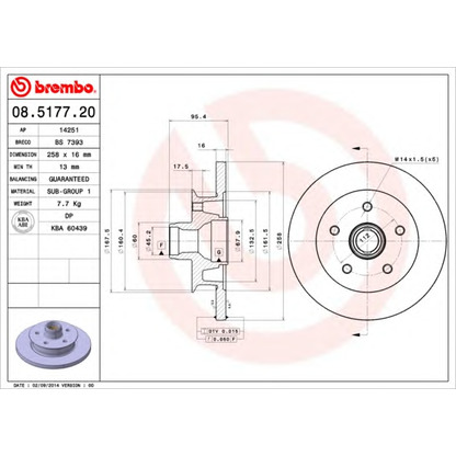 Photo Brake Disc AP 14251