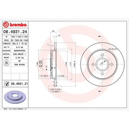 Photo Brake Disc AP 14331V