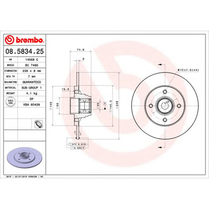 Photo Brake Disc AP 14568C