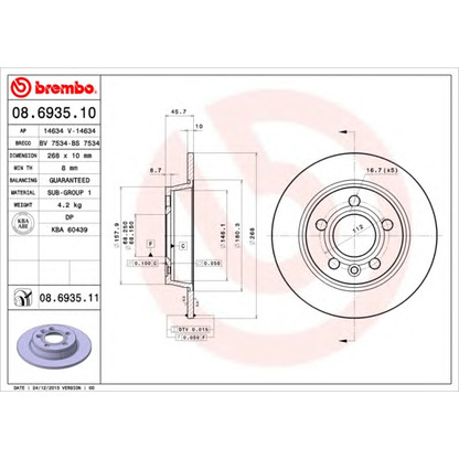 Foto Disco de freno AP 14634V