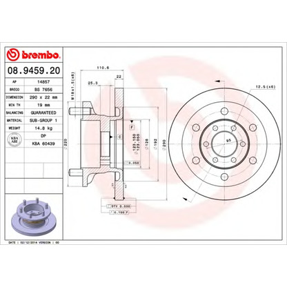 Photo Brake Disc AP 14857